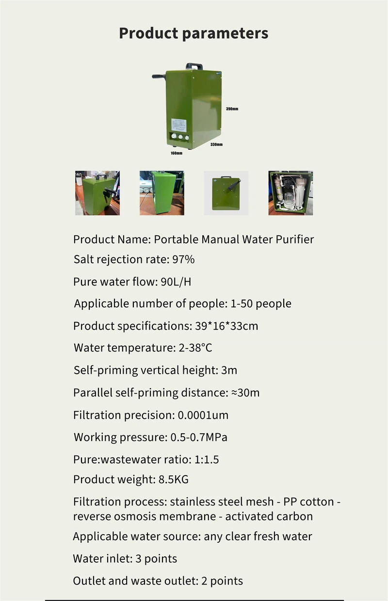RO Manual Water Purifier RO Manual Water Purifier